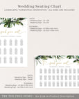 PALMA Tropical Wedding Seating Chart Plan Template