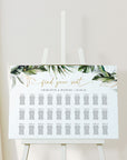 PALMA Tropical Wedding Seating Chart Plan Template