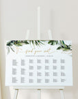 PALMA Tropical Wedding Seating Chart Plan Template