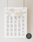 SOFIA Alphabetical Seating Chart Wedding Template