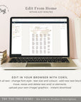 SOFIA Alphabetical Seating Chart Wedding Template