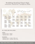 SOFIA Alphabetical Wedding Seating Chart Template