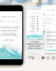 Digital Wedding Invitation Beach Theme