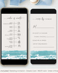 Electronic Beach Wedding Invitation with Rsvp
