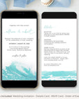 Digital Wedding Invitation Beach Theme