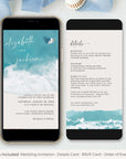 Electronic Beach Wedding Invitation with Rsvp