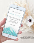 Digital Wedding Invitation Beach Theme