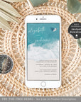 Electronic Beach Wedding Invitation with Rsvp