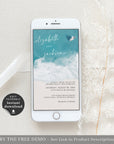 Electronic Beach Wedding Invitation with Rsvp