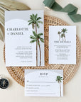 KONA Palm Tree Wedding Invitation Suite Template