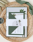 KONA Palm Tree Wedding Invitation Suite Template