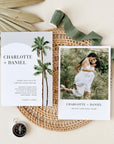KONA Palm Tree Wedding Invite Template