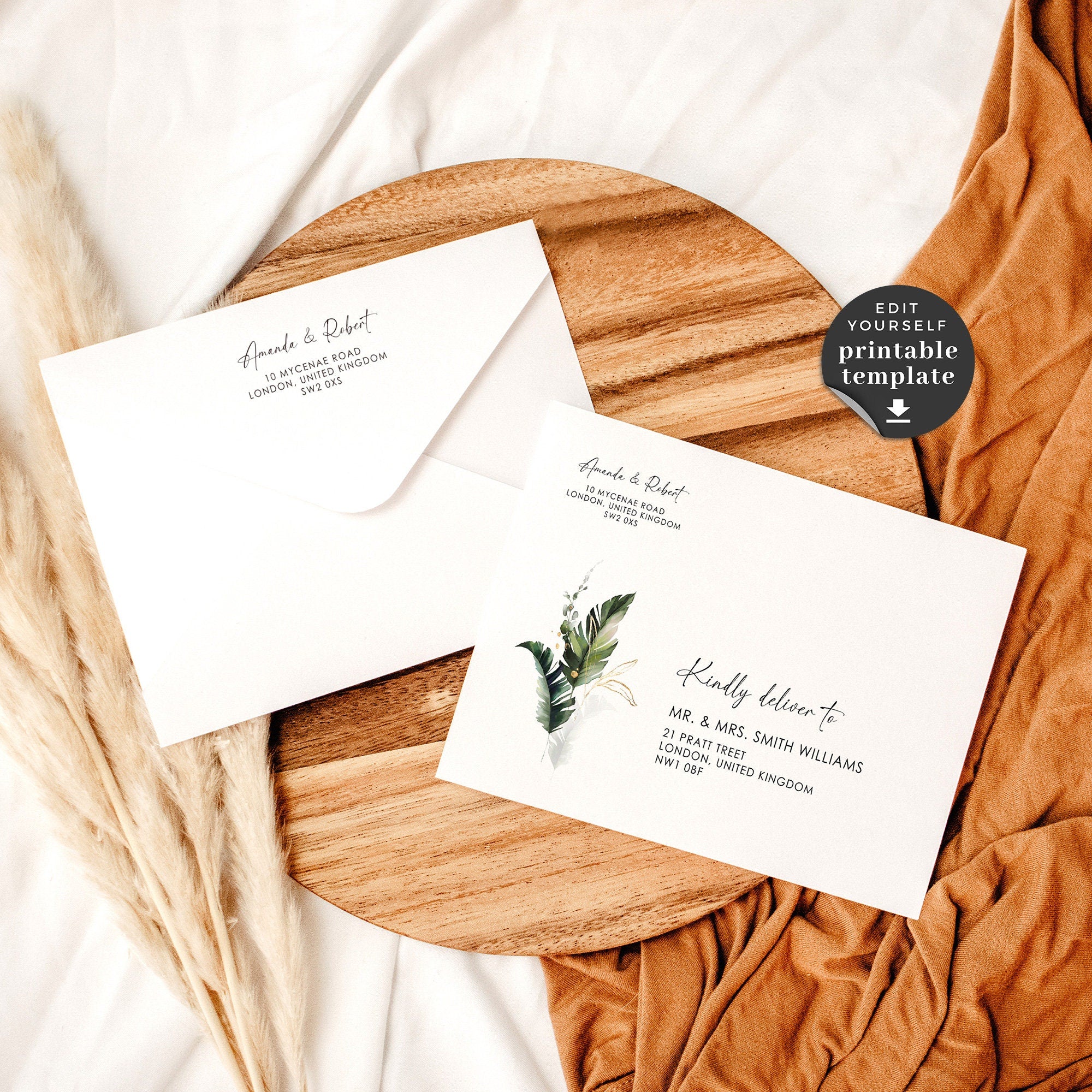 Tropical Envelope Addressing Template