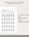 SOFIA Printable Wedding Seating Chart with map