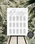 SOFIA Printable Wedding Seating Chart with map