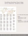 SOFIA Alphabetical Seating Chart Wedding Template