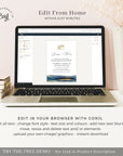 NOA | Navy and Gold Beach Wedding Invitation Template