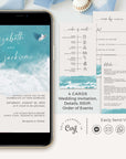 Electronic Beach Wedding Invitation with Rsvp