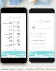 Digital Wedding Invitation Beach Theme