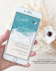 Electronic Beach Wedding Invitation with Rsvp