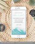 Digital Wedding Invitation Beach Theme