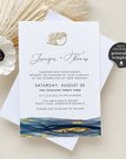 NOA | Navy and Gold Beach Wedding Invitation Template
