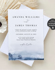 ALYSSA | Sea Wedding Invitation Template with Photo