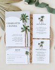 KONA Palm Tree Wedding Invitation Suite Template