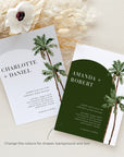KONA Palm Tree Wedding Invitation Suite Template