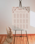 HAZEL Burnt Orange Wedding Seating Chart Printable
