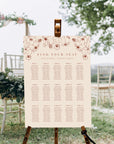 HAZEL Burnt Orange Wedding Seating Chart Printable