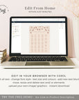 HAZEL Terracotta Wedding Seating Chart Alphabetical