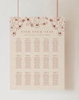 HAZEL Burnt Orange Wedding Seating Chart Printable