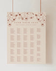 HAZEL Terracotta Wedding Seating Chart Alphabetical