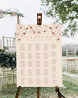 HAZEL Terracotta Wedding Seating Chart Alphabetical