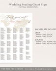 HAZEL Terracotta Wedding Seating Chart Alphabetical