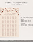 HAZEL Burnt Orange Wedding Seating Chart Printable