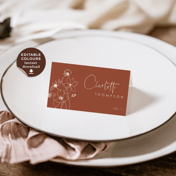 HAZEL Template for Wedding Place Cards