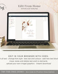 LAUREL Boho Save the Date Template with Photo