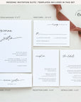 LAURA | Modern Boho Wedding Invitation Suite Template