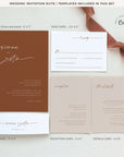 SIENNA Terracotta Wedding Invitation Set Template