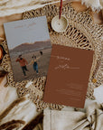SIENNA Terracotta Wedding Invitation Set Template