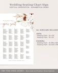 LAUREL Alphabetical Wedding Seating Chart Template
