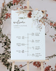 LAUREL Boho Wedding Order of Events Sign Printable