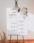LAUREL Boho Wedding Order of Events Sign Printable