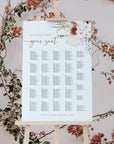 LAUREL Alphabetical Wedding Seating Chart Template