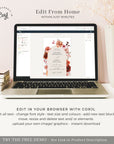 SCARLETT Diy Boho Wedding Invitation Template