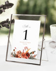 SCARLETT Boho Wedding Table Numbers Template