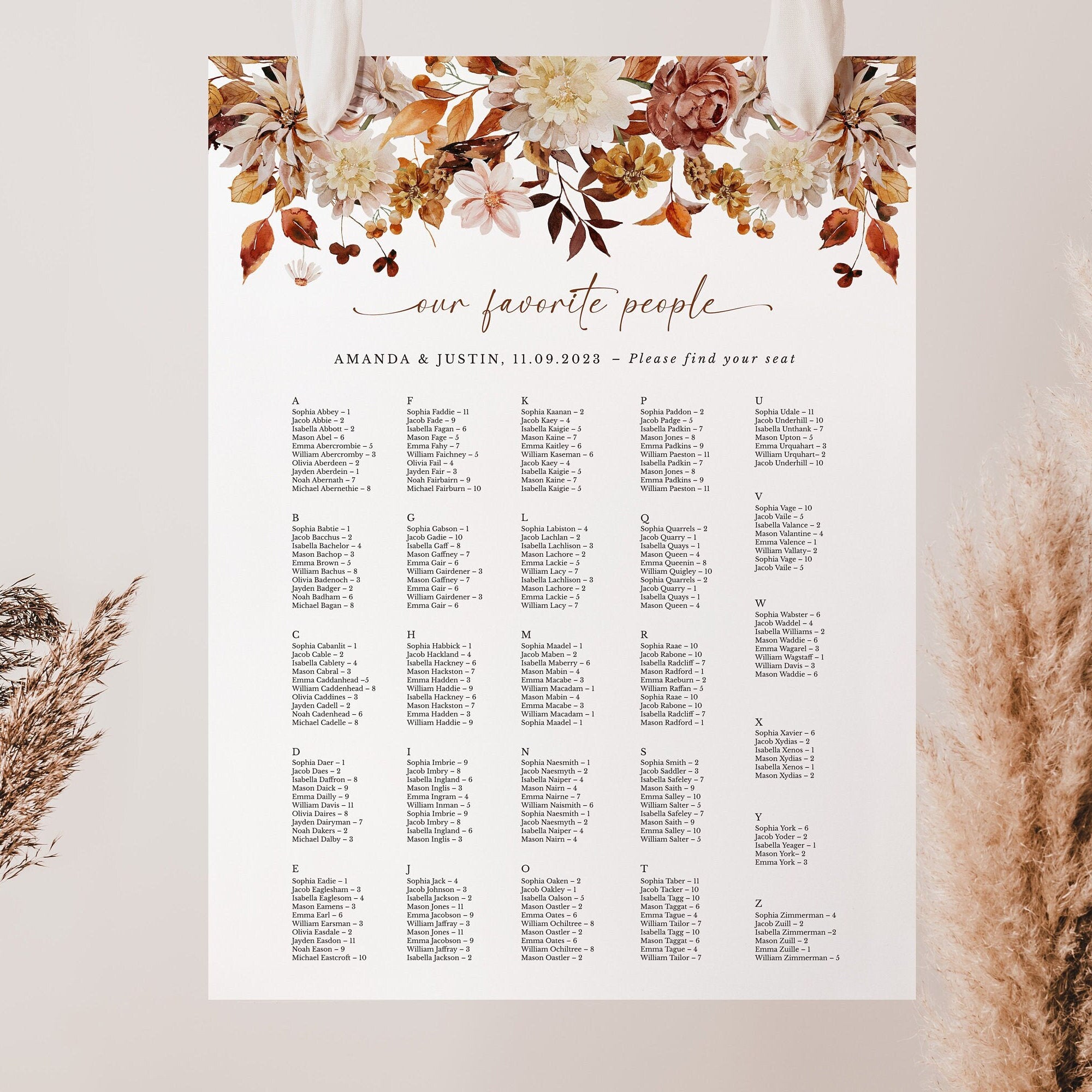 Staples wedding seating chart 60 photos