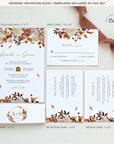 MARIGOLD Fall Wedding Invitation with Rsvp Template Set
